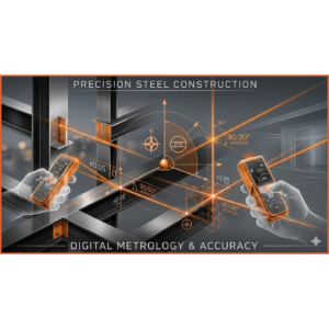 Abstract image in an orange tone visualizing accurate measurements with lasers , lines and angles